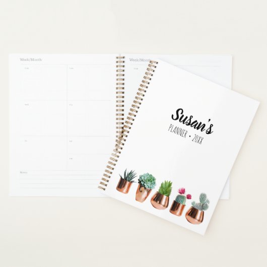 Cactus & Succulents in Roos Gold Pots Planner (Display)