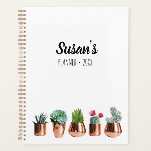 Cactus & Succulents in Roos Gold Pots Planner (Voorkant)