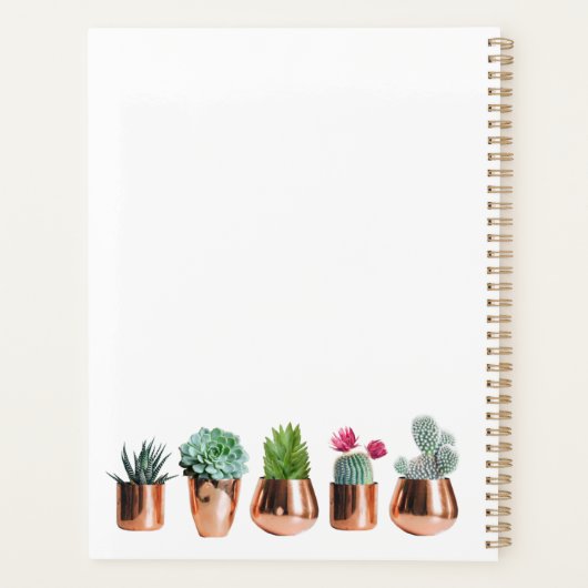 Cactus & Succulents in Roos Gold Pots Planner (Achterkant)
