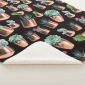 Cactus & Succulents in Roos Gold Pots Sherpa Deken (3/4)