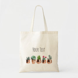Cactus & Succulents in Roos Gold Pots Tote Bag