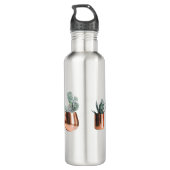 Cactus & Succulents in Roos Gold Pots Waterfles (Achterkant)