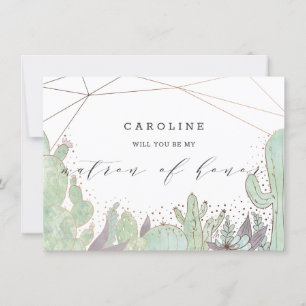 Cactus & Succulents Matron of Honor proposal Kaart