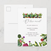 Cactus Succulents New Address Aankondigingskaart (Voorkant / Achterkant)