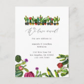 Cactus Succulents New Address Aankondigingskaart (Voorkant)