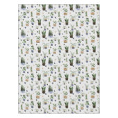 Cactus Succulents & Potted Plant Boho Pattern Tafelkleed (Voorkant)