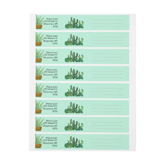 Cactus, Succulents, to from, Cratigs Adreslabel Wikkel (Vel)