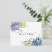 Cactus Succulents Vrijgezellenfeest Reminder Rsvp  Briefkaart (Staand voorkant)