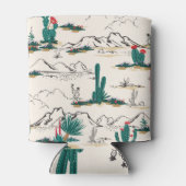 Cactus Succulents:  woestijnbloemen. Blikjeskoeler (Achterkant)