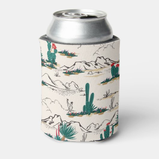 Cactus Succulents:  woestijnbloemen. Blikjeskoeler (Blikje Achterkant)