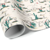 Cactus Succulents:  woestijnbloemen. Cadeaupapier (Rol Hoek)