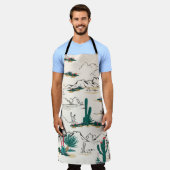 Cactus Succulents:  woestijnbloemen. Schort (Gedragen)