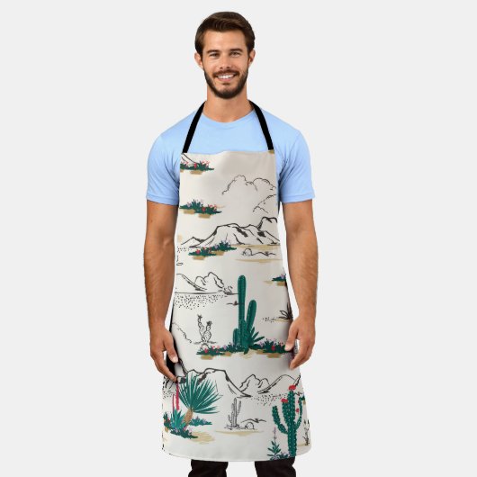 Cactus Succulents:  woestijnbloemen. Schort (Gedragen)