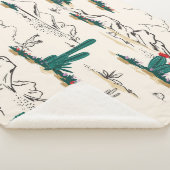 Cactus Succulents:  woestijnbloemen. Sherpa Deken (3/4)