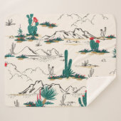 Cactus Succulents:  woestijnbloemen. Sherpa Deken (Voorkant (horizontaal))