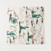 Cactus Succulents:  woestijnbloemen. Wandkleed (Voorkant (horizontaal))