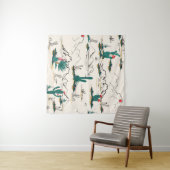 Cactus Succulents:  woestijnbloemen. Wandkleed (In Situ (horizontaal))