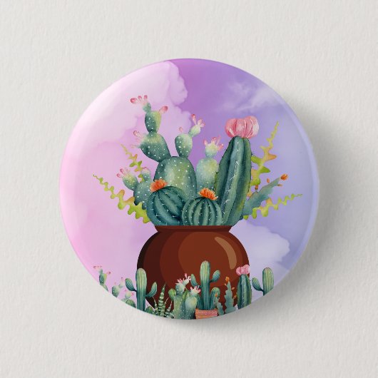 Cactus Sunrise Button (Voorkant)