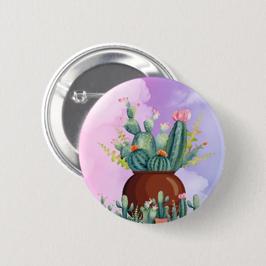 Cactus Sunrise Button (Voorkant /achterkant)