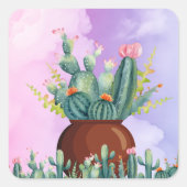 Cactus Sunrise Sticker (Voorkant)
