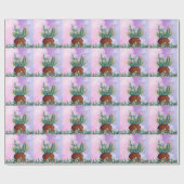 Cactus Sunrise Wrapping Paper Cadeaupapier (Vlak)
