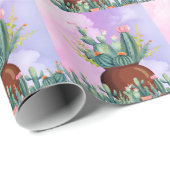 Cactus Sunrise Wrapping Paper Cadeaupapier (Rol Hoek)