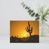 Cactus Sunset Briefkaart (Staand voorkant)