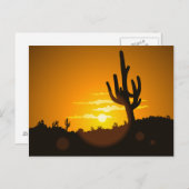Cactus Sunset Briefkaart (Voorkant / Achterkant)
