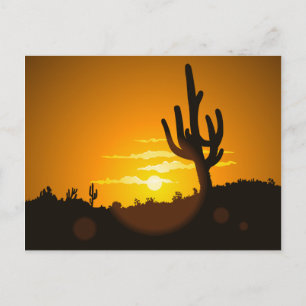 Cactus Sunset Briefkaart