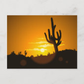 Cactus Sunset Briefkaart (Voorkant)