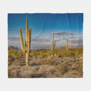 Cactus Sunset in Arizona Fleece Deken