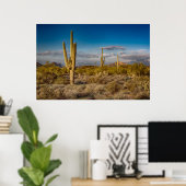 Cactus Sunset in Arizona Poster (Thuiskantoor)