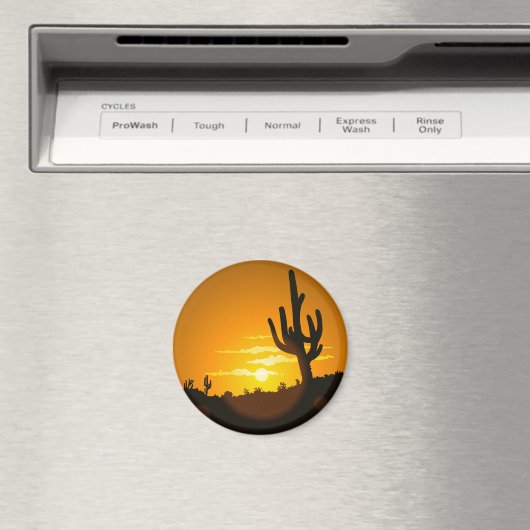 Cactus Sunset Magneet (Insitu (Vaatwasser))