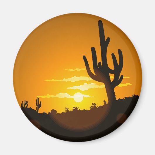 Cactus Sunset Magneet (Voorkant)