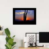 Cactus Sunset Poster (Thuiskantoor)