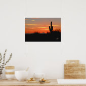 Cactus Sunset Print (Keuken)