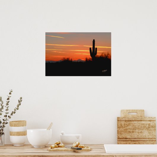 Cactus Sunset Print (Keuken)