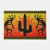 Cactus Sunset Woestijn Kokopelli Zuidwest Design Deurmat (Voorkant)