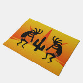 Cactus Sunset Woestijn Kokopelli Zuidwest Design Deurmat (Schuin)