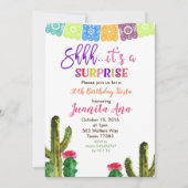 Cactus Surprise verjaardagsfeestje uitnodiging (Voorkant)