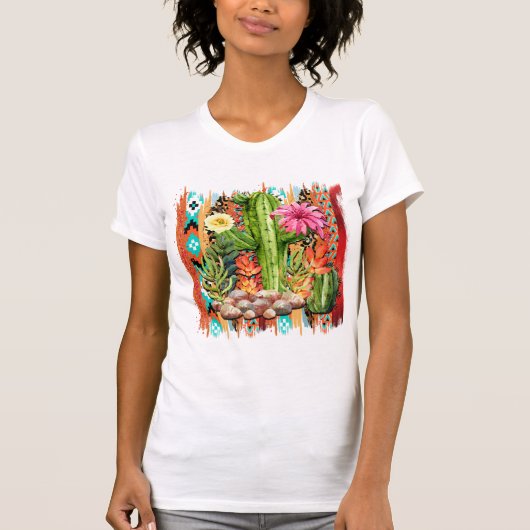Cactus T-shirt, Cactus sublimatie design T-shirt (Voorkant)