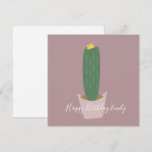 Cactus Taart Illustratie Verjaardag (Voorkant / Achterkant)