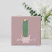 Cactus Taart Illustratie Verjaardag (Staand voorkant)