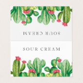 Cactus taco bar party visitekaartje (Buitenkant ongevouwen)