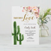 Cactus Taco bout Love Bridal Shower Kaart (Staand voorkant)