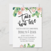 Cactus Taco 'bout Love Koppel Bruiloft Uitnodiging (Voorkant)