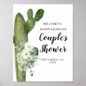 Cactus Taco 'bout Love Koppel Shower Welkom Poster (Voorkant)
