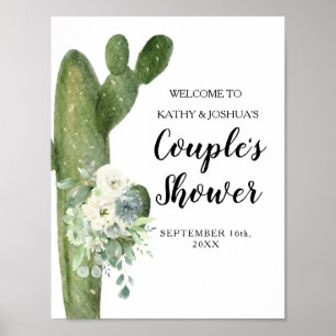 Cactus Taco 'bout Love Koppel Shower Welkom Poster