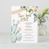 Cactus Taco Bout Love Pampas Grass Verloving Kaart (Staand voorkant)