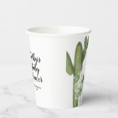 Cactus Taco Bout White Flower White Paper Cups Papieren Bekers (Links)